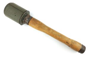 German, WW2, Stielhandgranate M24 Stick Grenade, Original Wooden Handle with Porcelain Pull Bead, Inert