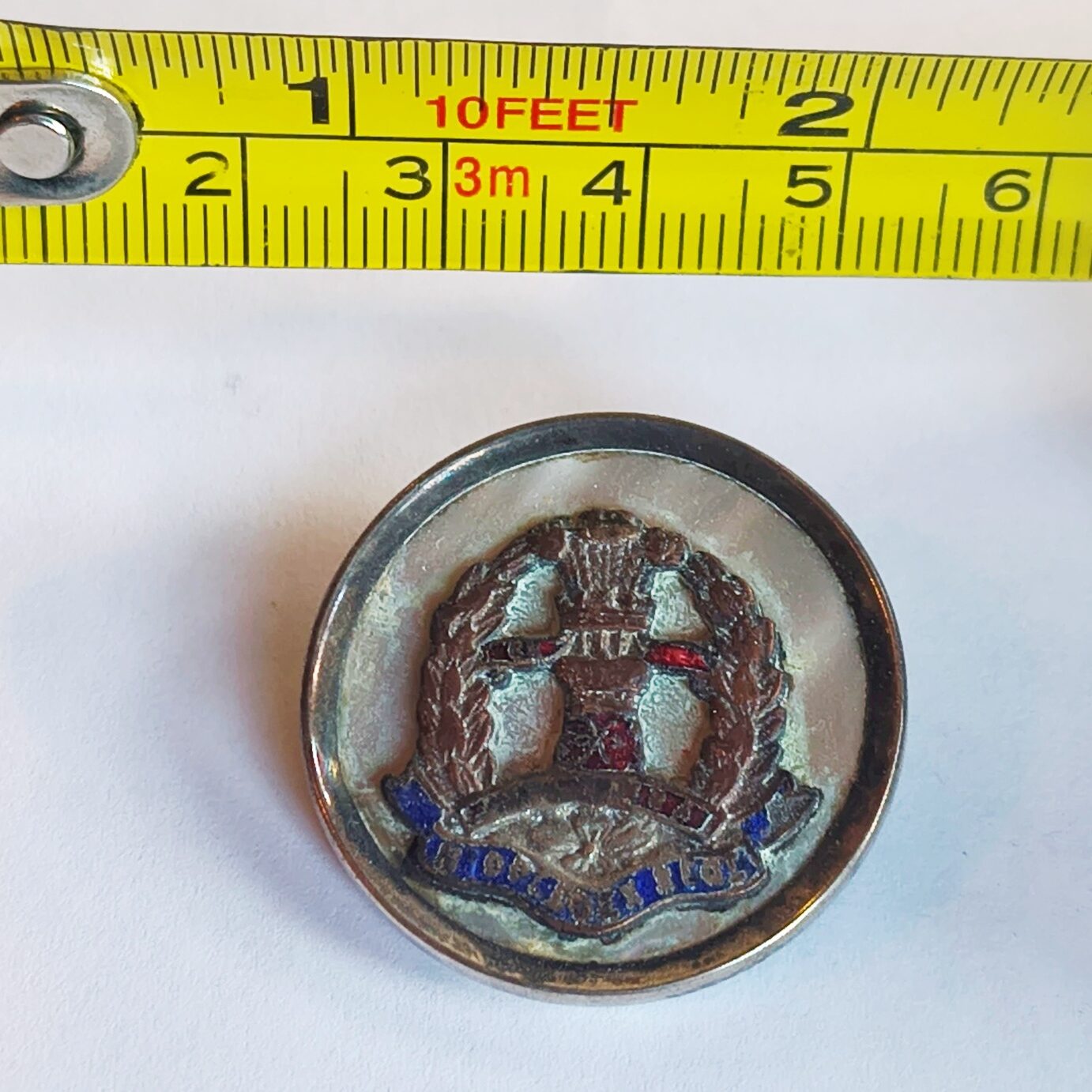 Original WW1 British Middlesex Regiment Mother of Pearl & Silver Sweetheart Brooch - Image 2