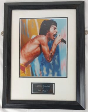 Mick Jagger (Tattoo You Tour) Signed Photograph, by Rocky Widner, Rolling Stones Candlestick Park 1981, Framed with Certificate of Authenticity