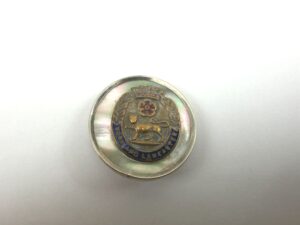 Original WW1 British York and Lancaster Mother of Pearl & Silver Sweetheart Brooch