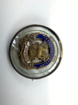 Original WW1 Liverpool Scottish Mother of Pearl & Silver Sweetheart Brooch