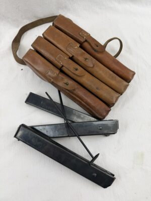 Original Yugoslavia / Serbian Army M56 Leather Ammo Pouch with Magazines
