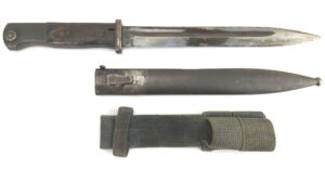 Portuguese, 1937, M/937 (K98-Pattern) Bayonet & Scabbard, German Solingen Contract, & Blue Web Frog
