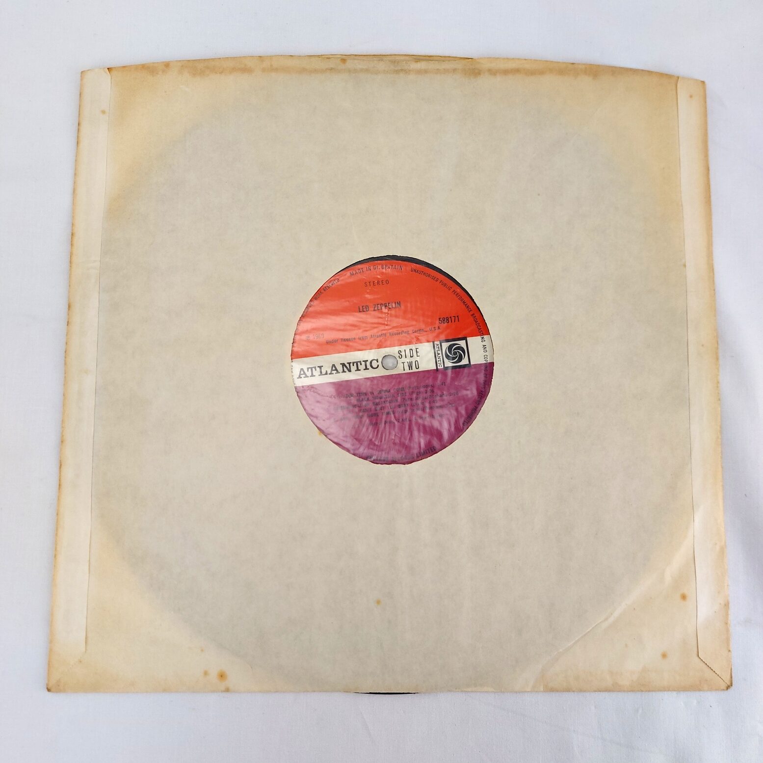 RARE, Led Zeppelin Debut LP, c.1970, Atlantic-UK Polydor Pressing 588171 Orange Sleeve A//1 B//1 Matrix - Image 14