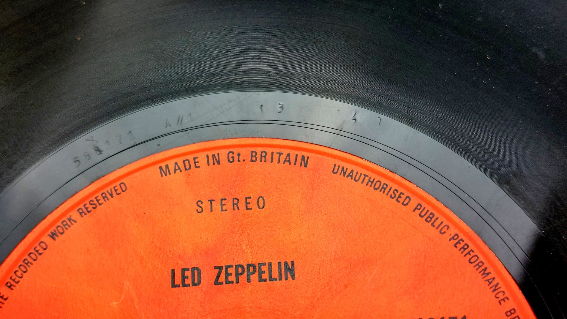 RARE, Led Zeppelin Debut LP, c.1970, Atlantic-UK Polydor Pressing 588171 Orange Sleeve A//1 B//1 Matrix - Image 21