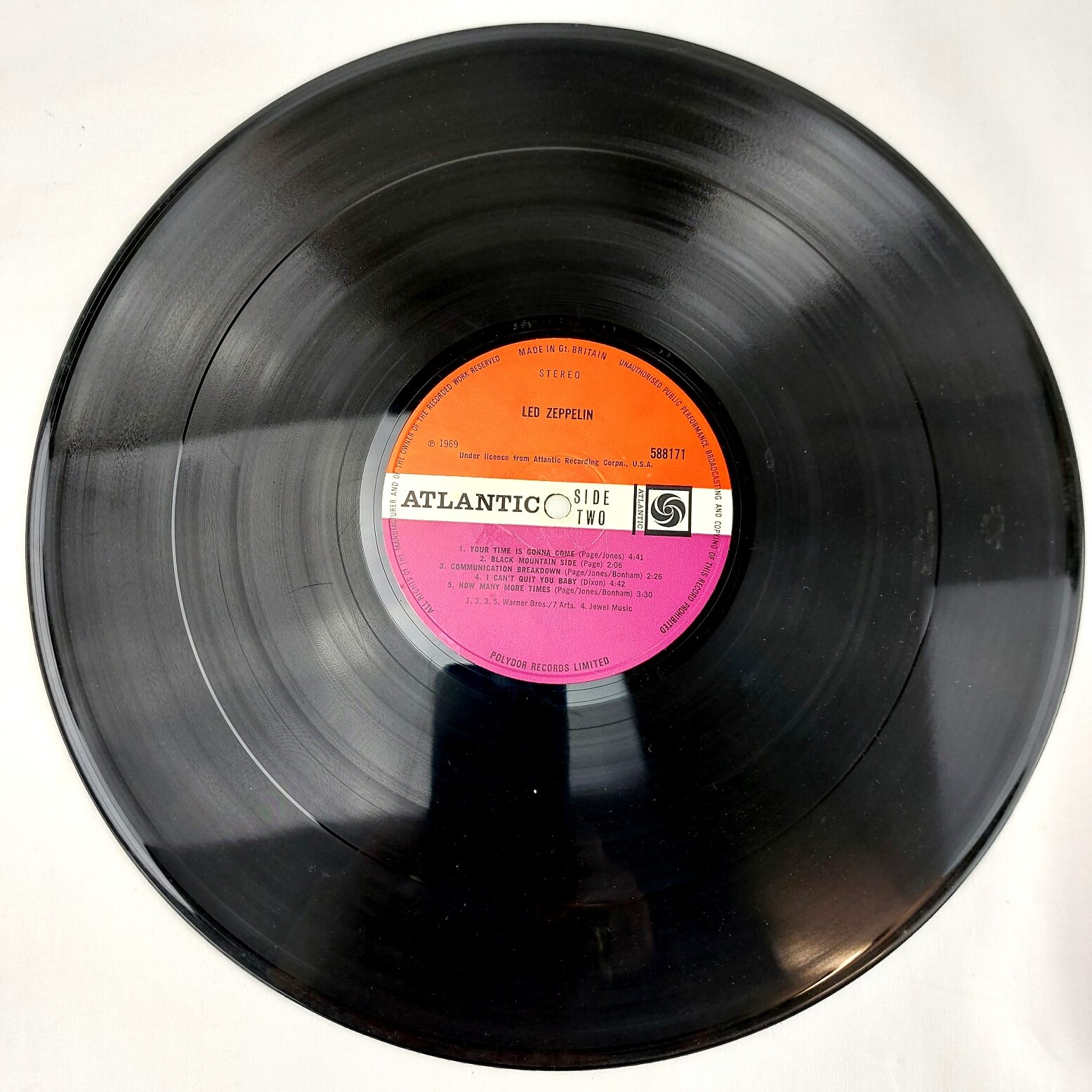 RARE, Led Zeppelin Debut LP, c.1970, Atlantic-UK Polydor Pressing 588171 Orange Sleeve A//1 B//1 Matrix - Image 22