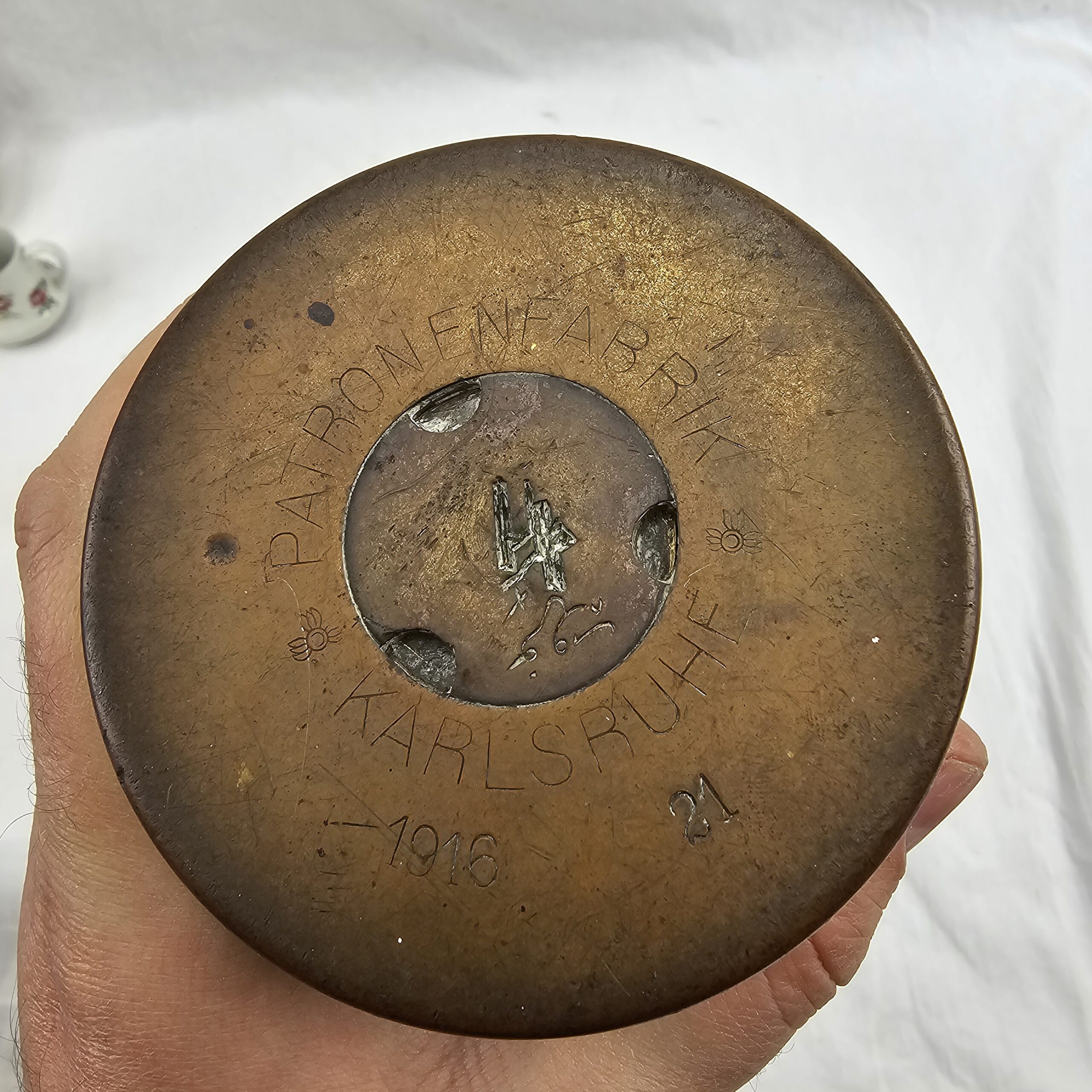 Rare WW1 Dated 1916 Turkish Galipoli 75mm Shell and Case - Image 6