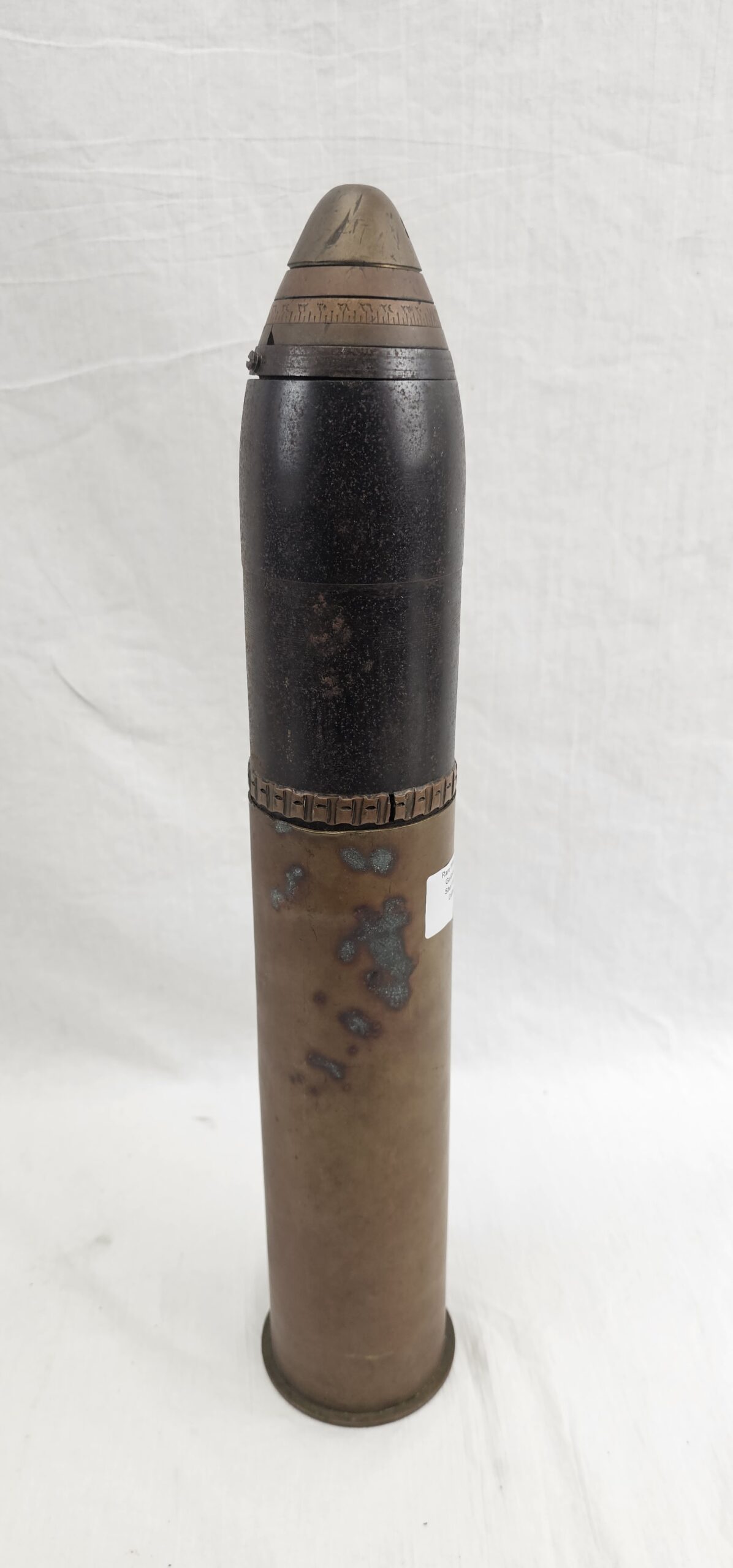 Rare WW1 Turkish Galipoli 75mm Shell and Case Dated 1917 - Image 3