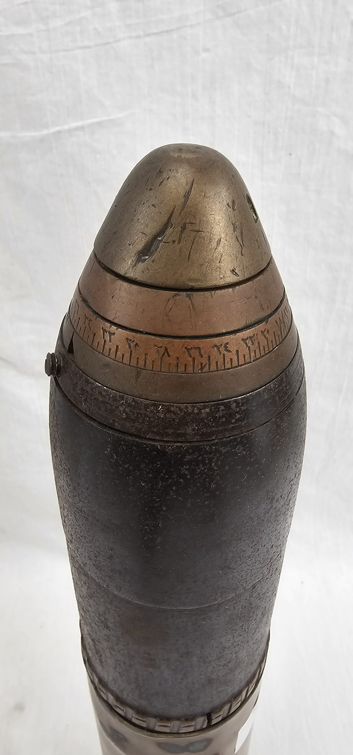Rare WW1 Turkish Galipoli 75mm Shell and Case Dated 1917 - Image 4