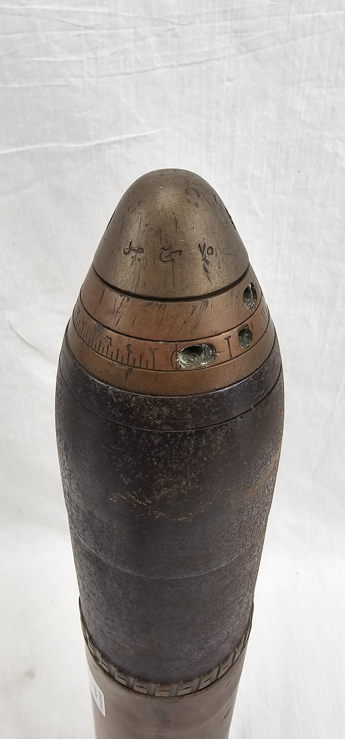 Rare WW1 Turkish Galipoli 75mm Shell and Case Dated 1917 - Image 5