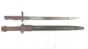 US, WW1, Model 1917 Remington Bayonet & Scabbard, with British Home Guard Frog