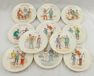 11 Franco-Russian Alliance 1891/3 Faience Plates  Luneville Porcelain Factory