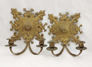 A Pair Of Early 20th Century Royal Navy Maritime Themed Wall Candle Sconces