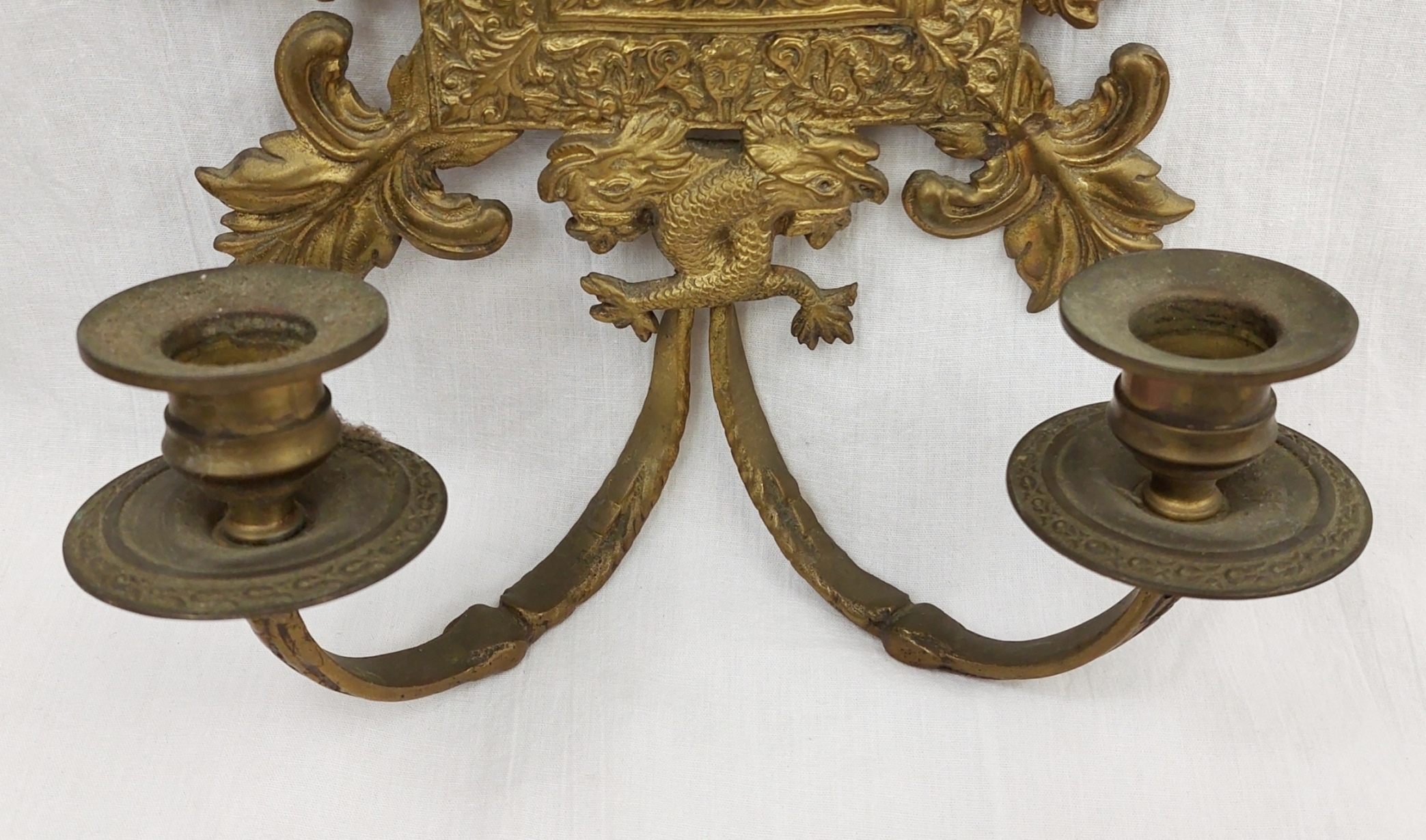 A Pair Of Early 20th Century Royal Navy Maritime Themed Wall Candle Sconces - Image 7