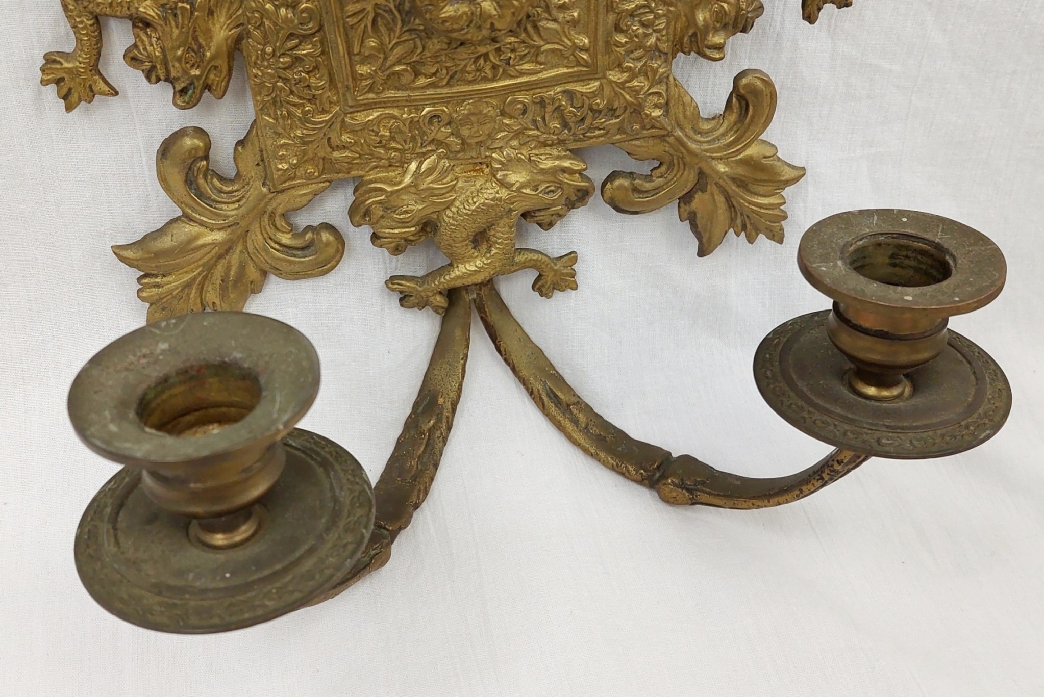 A Pair Of Early 20th Century Royal Navy Maritime Themed Wall Candle Sconces - Image 4