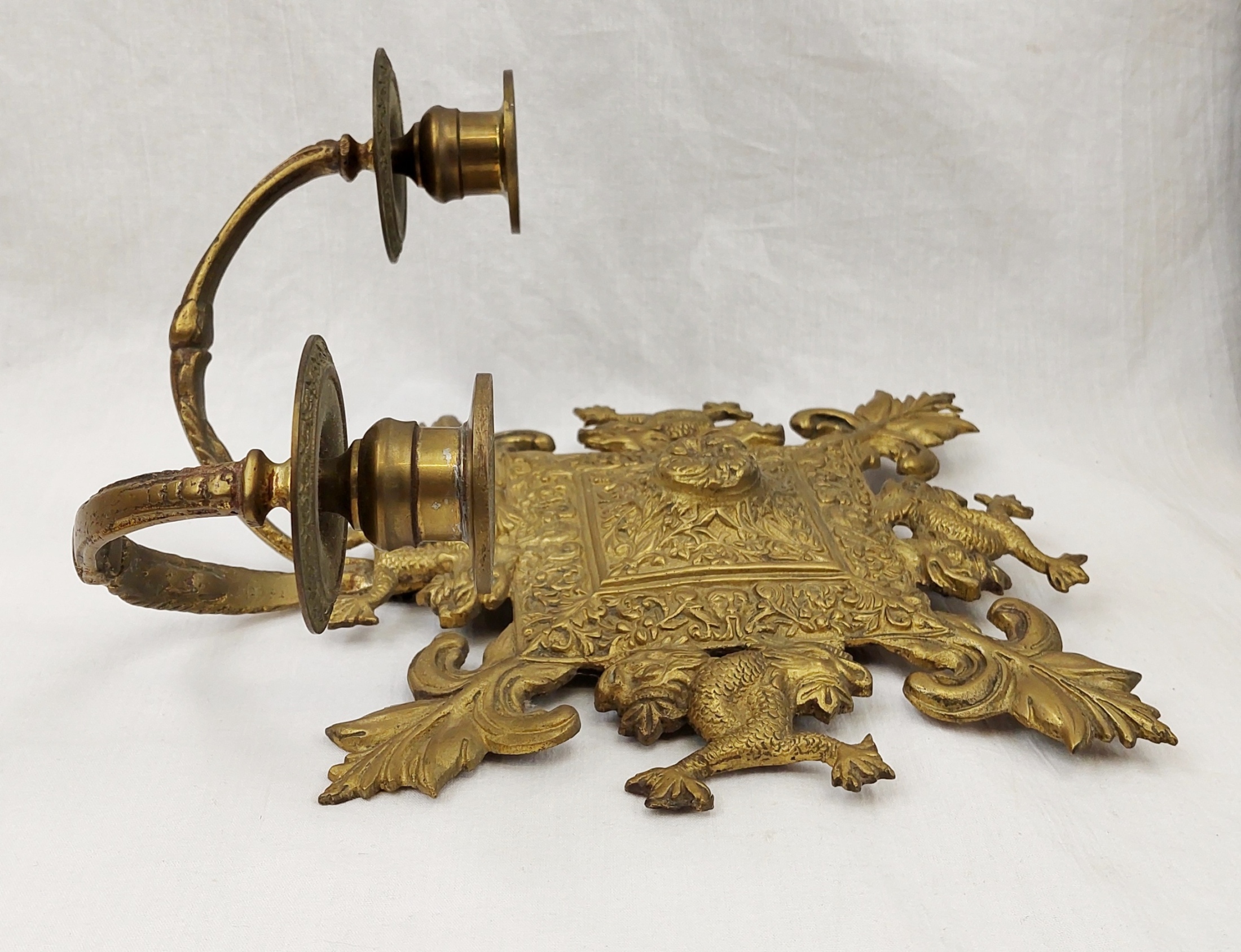 A Pair Of Early 20th Century Royal Navy Maritime Themed Wall Candle Sconces - Image 3