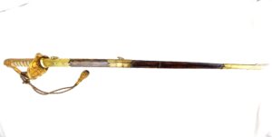 British, Georgian (King’s Crown), 1827 Pattern Royal Navy Officer’s Sword, Scabbard & Sword Knot, by Gieves Ltd London