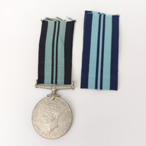 British, WW2 1939–45, India Service Medal, King George VI Issue, with Original Ribbon and Spare Replacement Ribbon