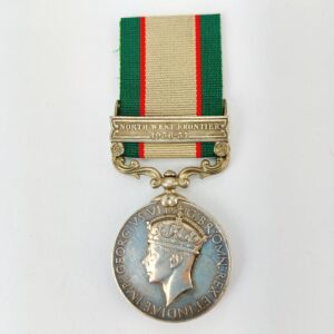 British, George VI, India General Service Medal 1936–39, North West Frontier 1936–37 Clasp, Named to 40444 Spr. Mahbub Alam, Royal Bombay Sappers & Miners