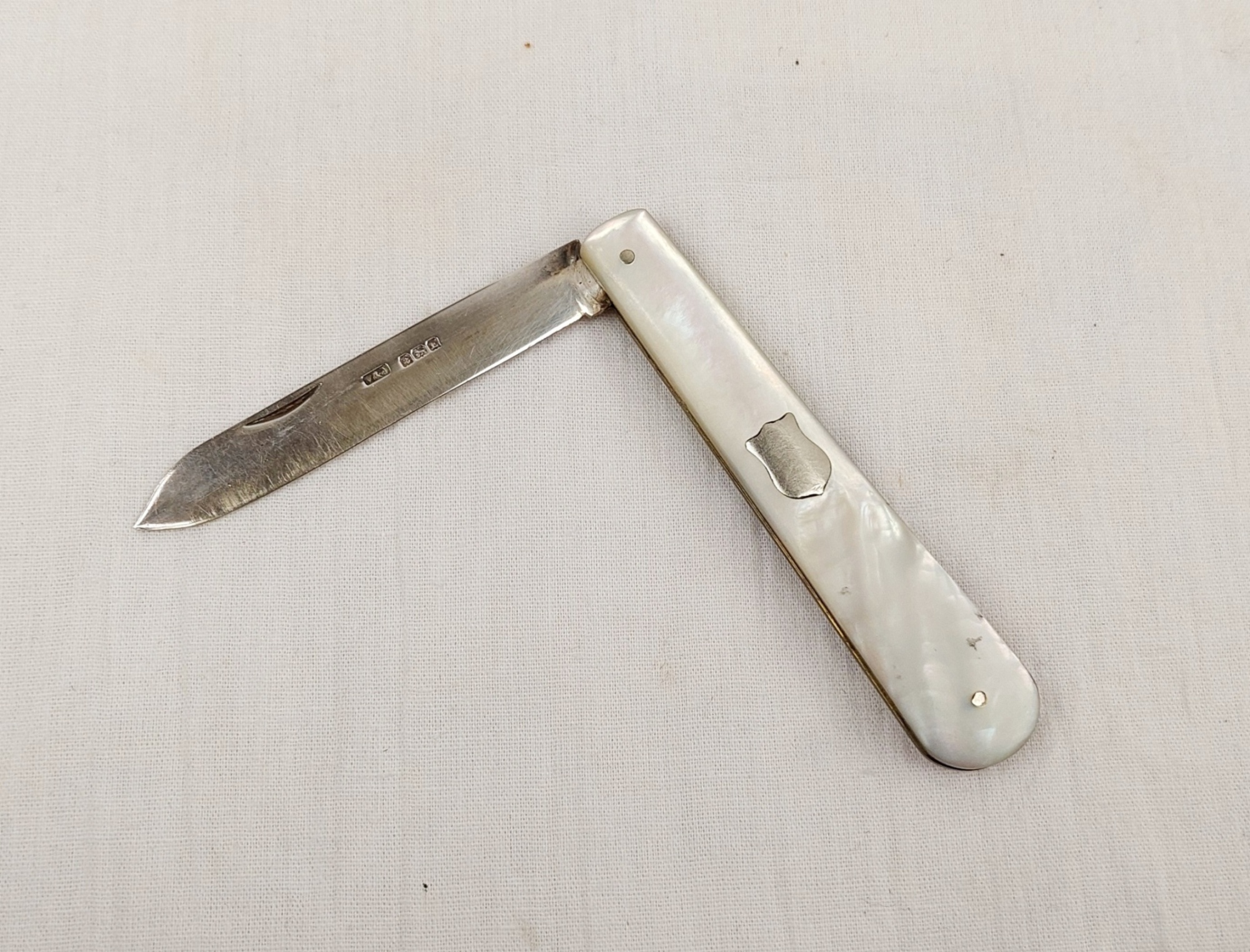 Birmingham 1929 Sterling Silver And MoP Fruit Knife