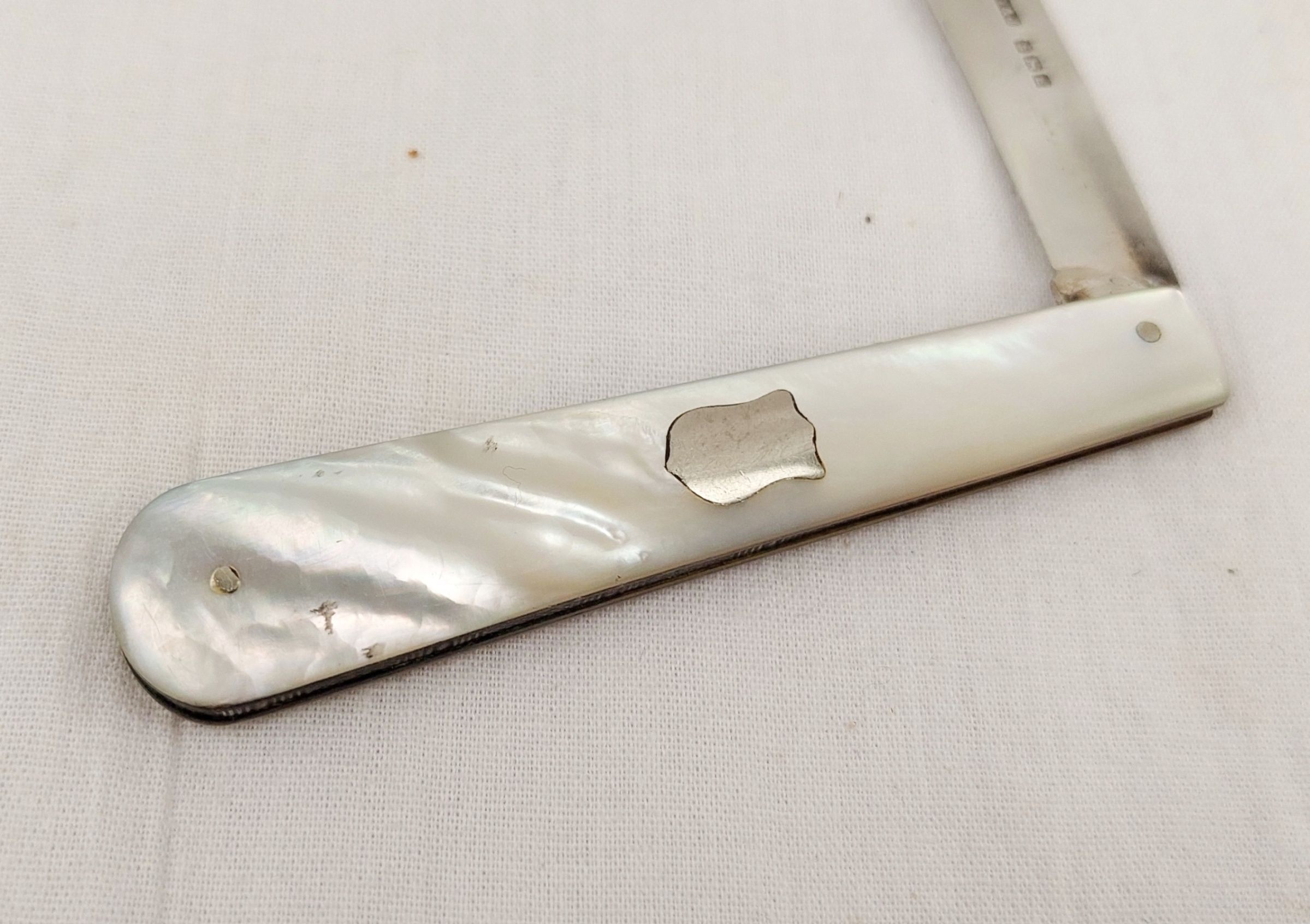 Birmingham 1929 Sterling Silver And MoP Fruit Knife - Image 4
