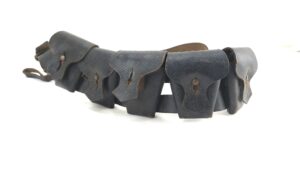 British, WWI, Pattern 1903 Five-Pocket Bandolier, by Hepburn, Gale & Ross Ltd, 1922 reissue by Barrow, Hepburn & Gale, Blackened for service with Royal Ulster Constabulary