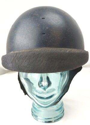 French, WW2, Model 1935/37 Armoured Troops Steel Helmet, Dark Blue Armée de l’Air Finish, Complete with Liner & Chinstrap