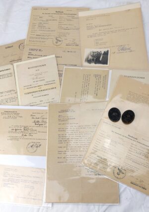 German, WWII – The Tramm Brothers of Lucka: Archive of Three-Brothers On The Eastern Front (Extensive Feldpost & Official Documents, 2 Black Wound Badges & Period Photograph), Two KIA, One MIA, 1944–45