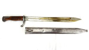 Imperial German, WWI, 1916-Dated M1898/05 n.A. “Butcher” Bayonet & Scabbard for Mauser Gew.98, by F.W. Holler, Solingen, Regimental Markings