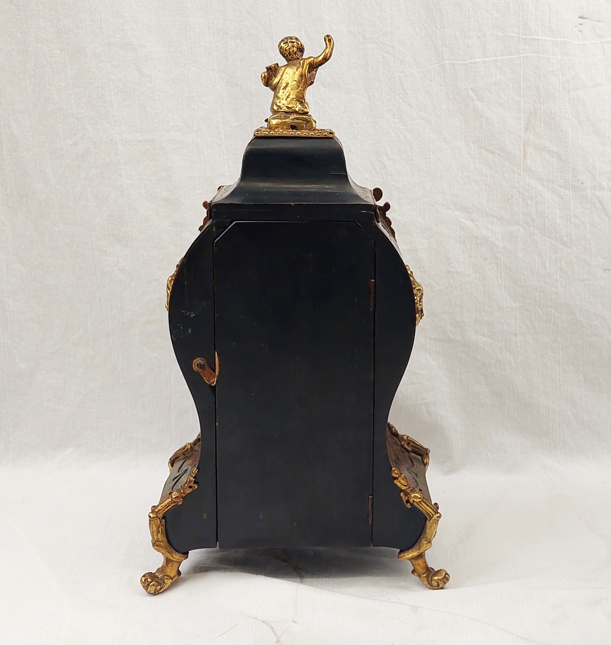Fine Late French 19th Century Ornate Boulle Work Mantle Clock Retailed By W. Johnson & Sons - Image 12