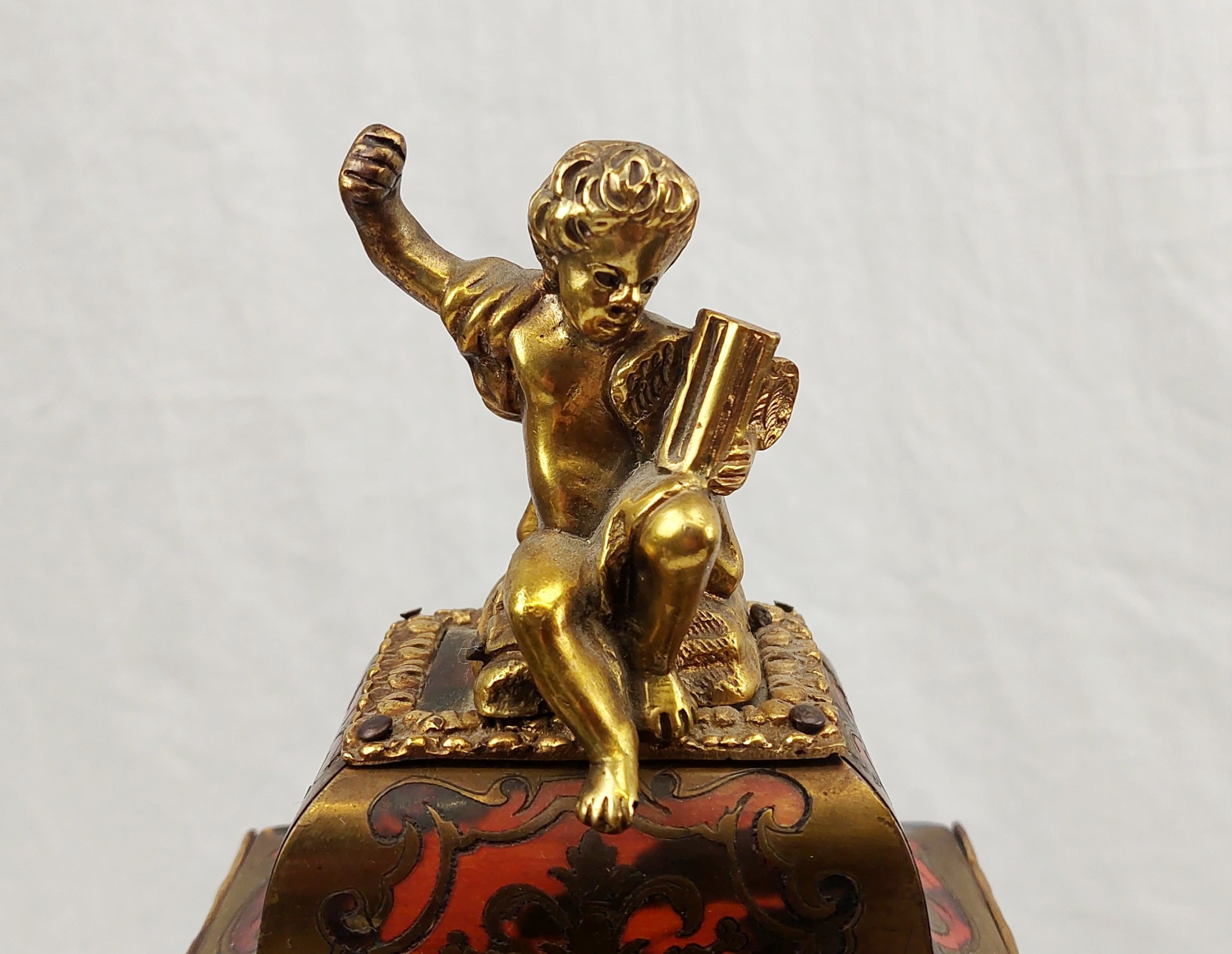 Fine Late French 19th Century Ornate Boulle Work Mantle Clock Retailed By W. Johnson & Sons - Image 2