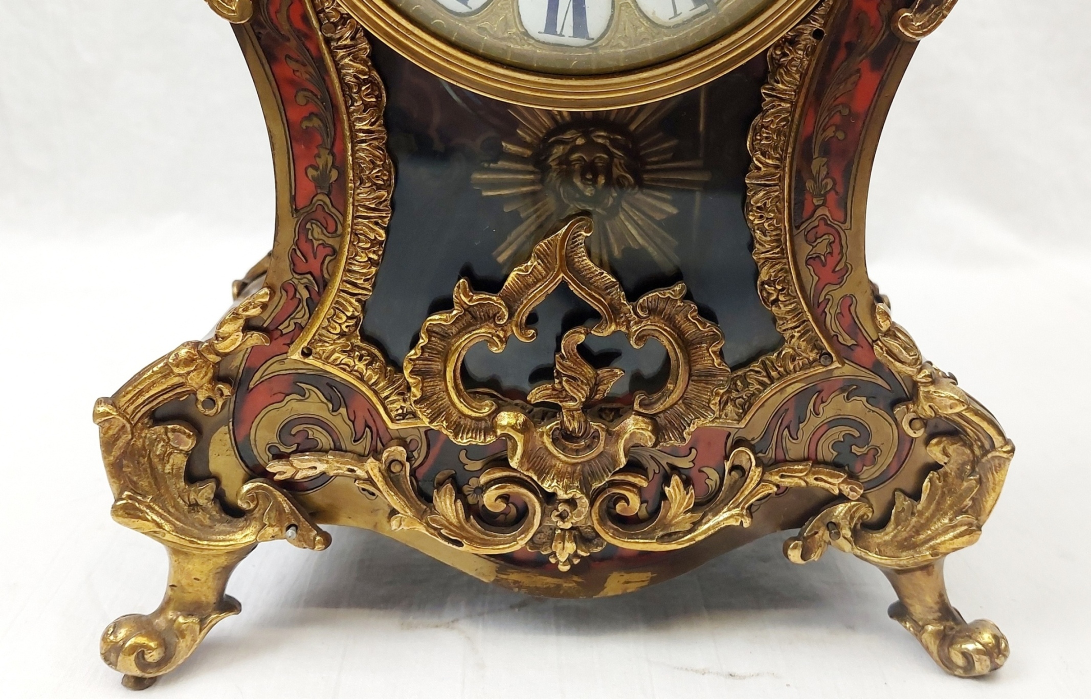 Fine Late French 19th Century Ornate Boulle Work Mantle Clock Retailed By W. Johnson & Sons - Image 5