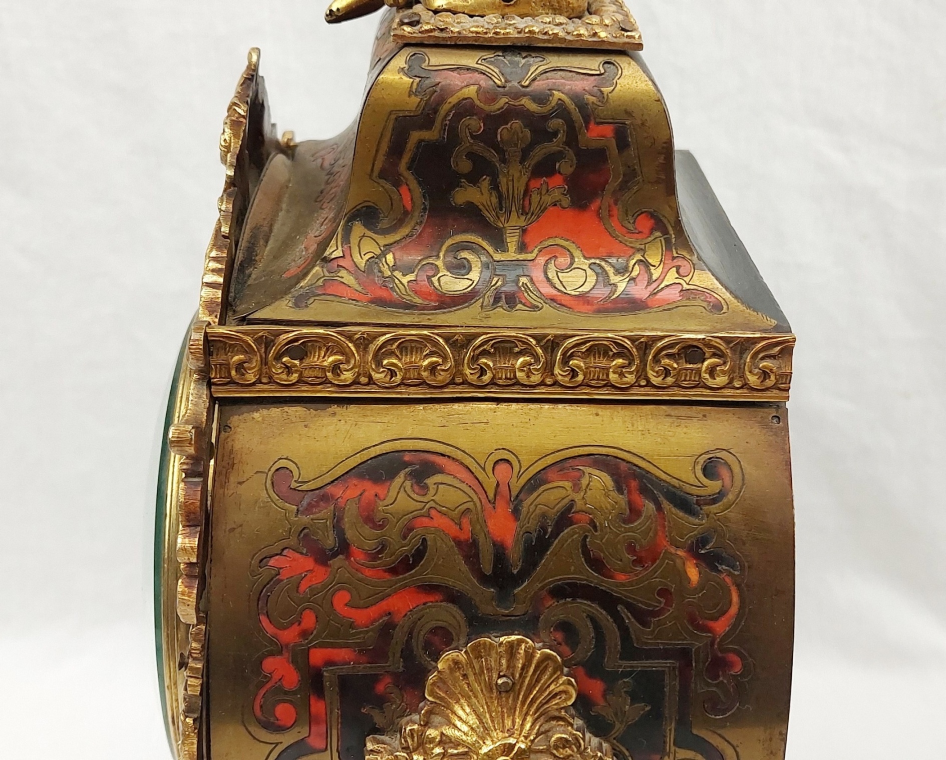 Fine Late French 19th Century Ornate Boulle Work Mantle Clock Retailed By W. Johnson & Sons - Image 8