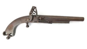 Scottish, 19th Century, All-Steel Royal Highland Regiment Flintlock Belt Pistol, marked “BISSELL” & “RHR”, Obsolete Calibre
