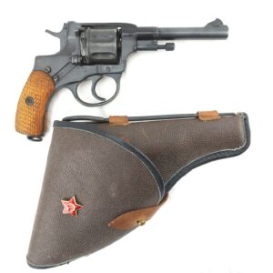 Soviet, WW2-Dated 1943, Nagant M1895 Seven-Shot Gas-Seal Revolver by Tula Arsenal, Matching Numbers, with Early Cold War Soviet Issue Holster, Cleaning Rod & Lanyard, Deactivated