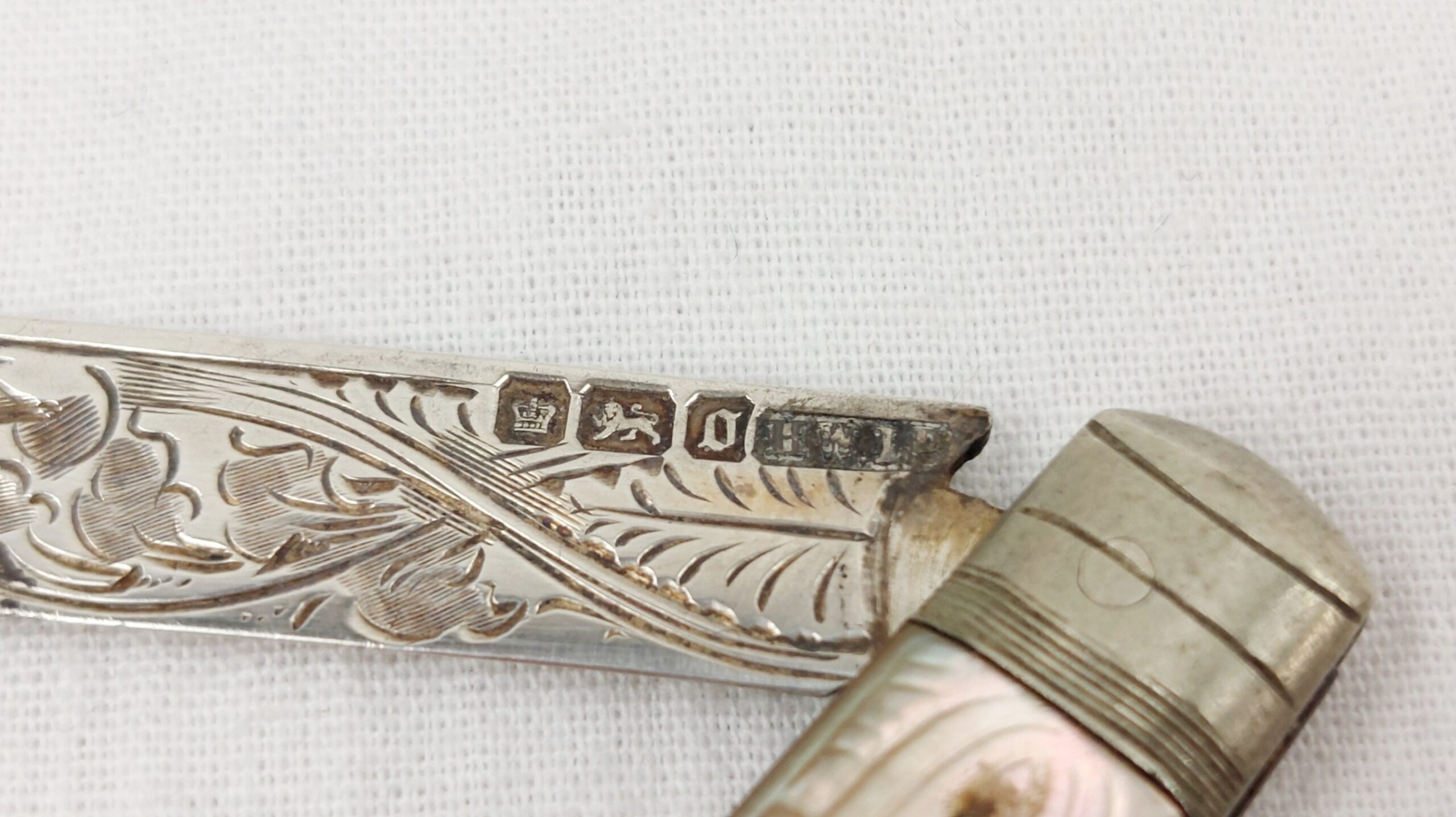 Sheffield 1906 Sterling Silver And Mother Of Pearl Fruit Knife - Image 5
