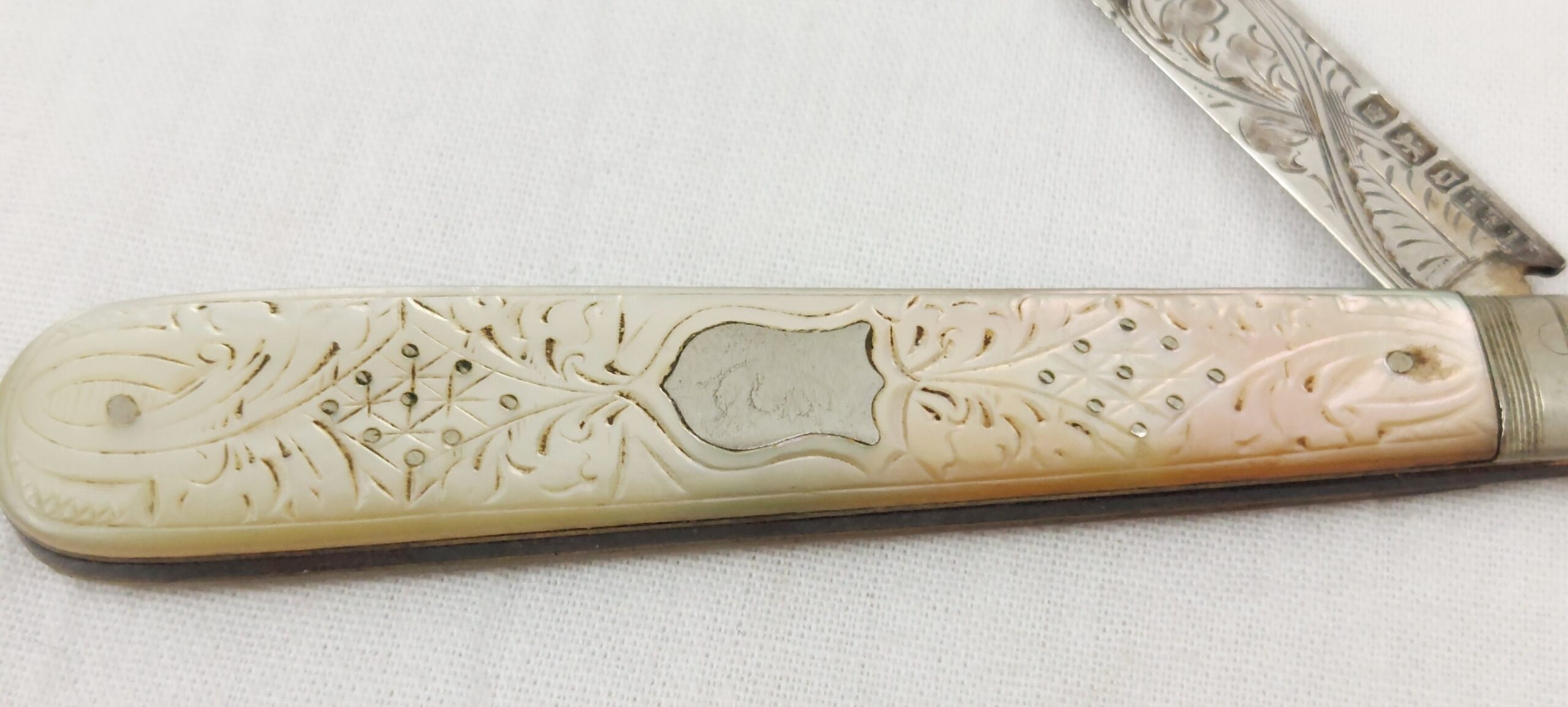 Sheffield 1906 Sterling Silver And Mother Of Pearl Fruit Knife - Image 4