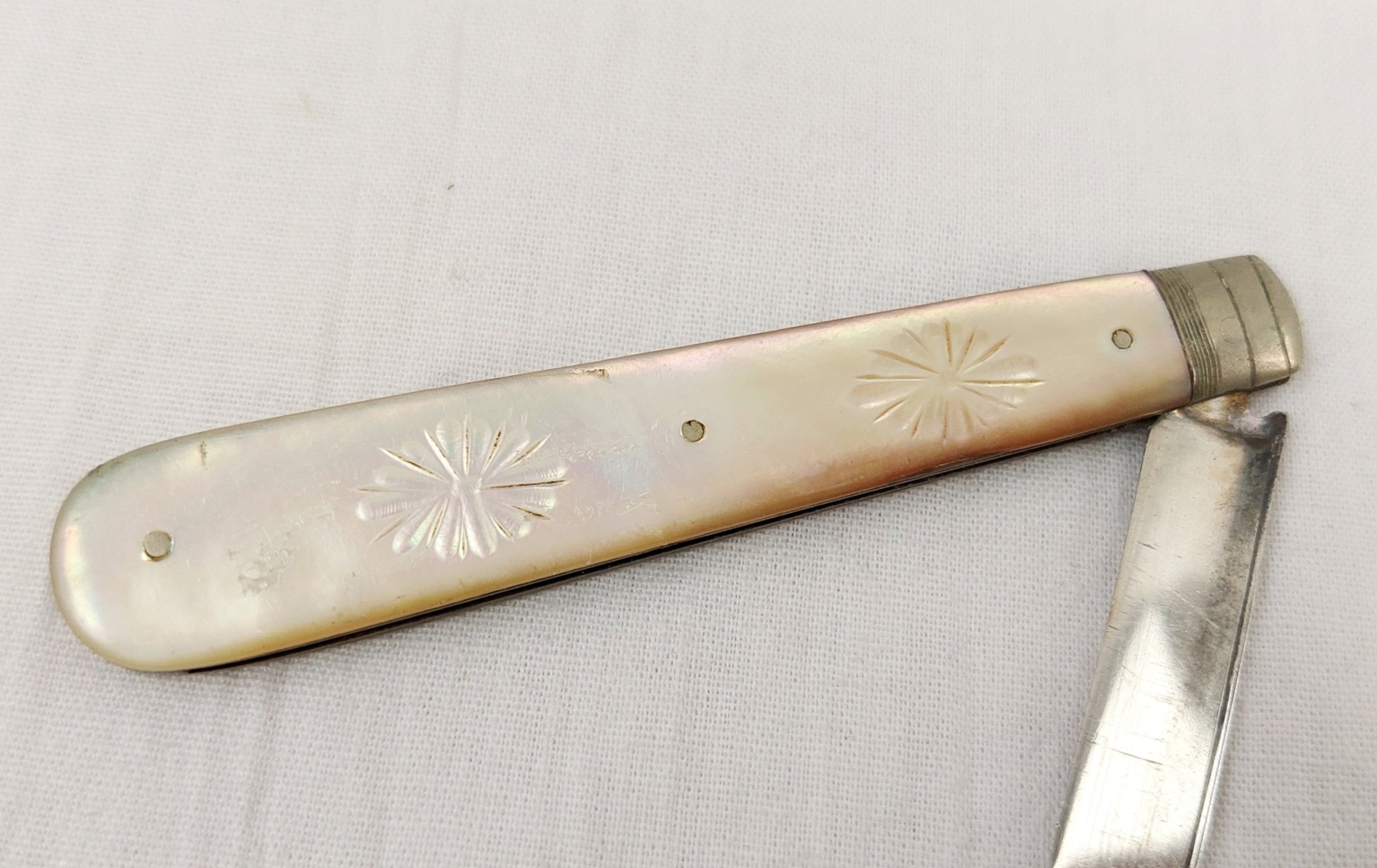 Sheffield 1906 Sterling Silver And Mother Of Pearl Fruit Knife - Image 3