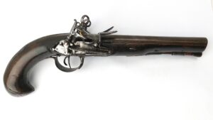 Spanish, c. Late 18th Century, Double-Barrel Flintlock Pistol, by Yrigoen, Eibar, Obsolete Calibre