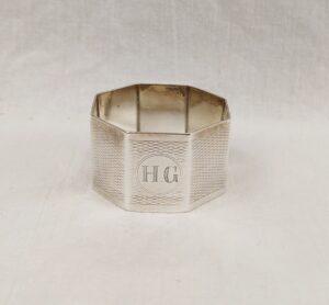Sterling Silver Birmingham 1930s Napkin Ring