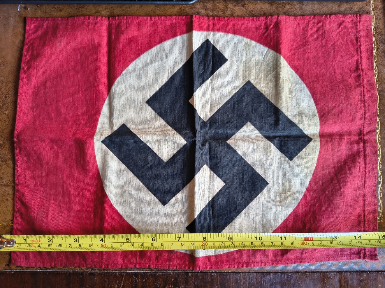WW2 Nazi German Staff Car Flag Captured in Arnhem during Operation Market Garden - Image 4