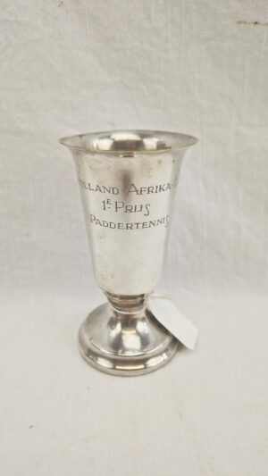 1920s Tennis Prize Holland Afrika LIJN Silver Plated Goblet