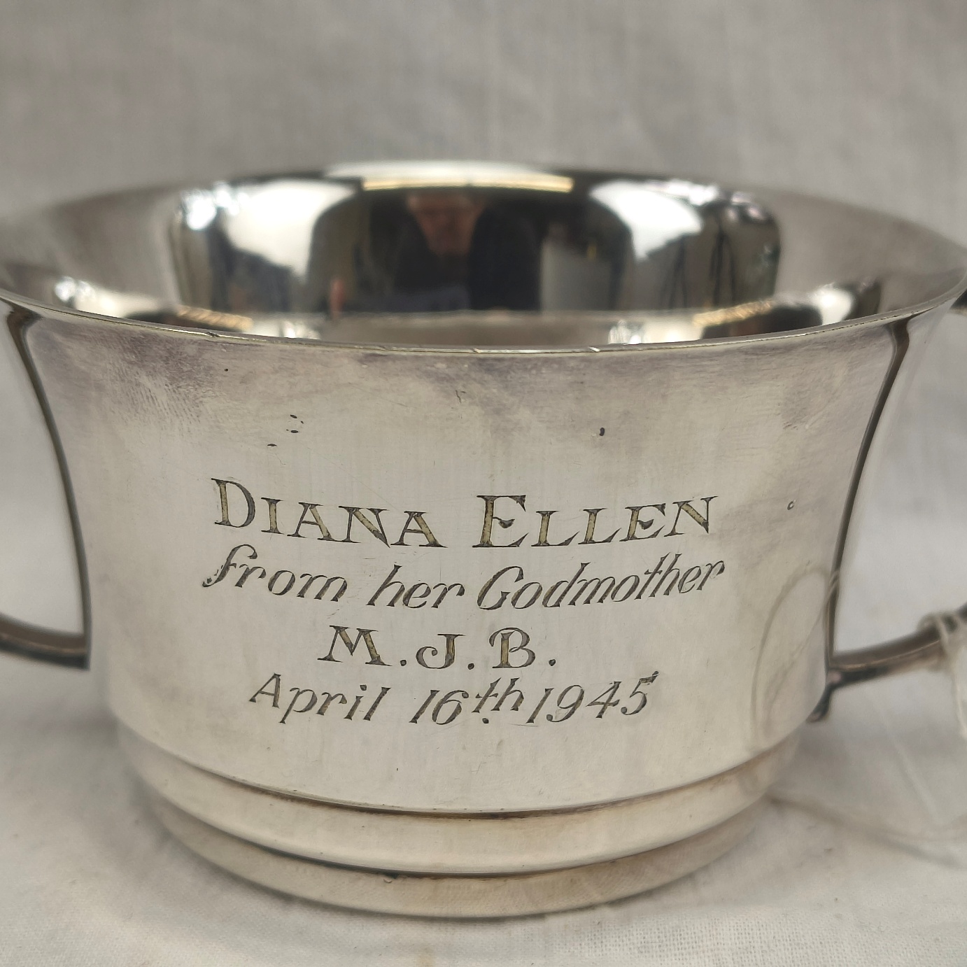 1945 Silver Plate Loving Cup - Image 6