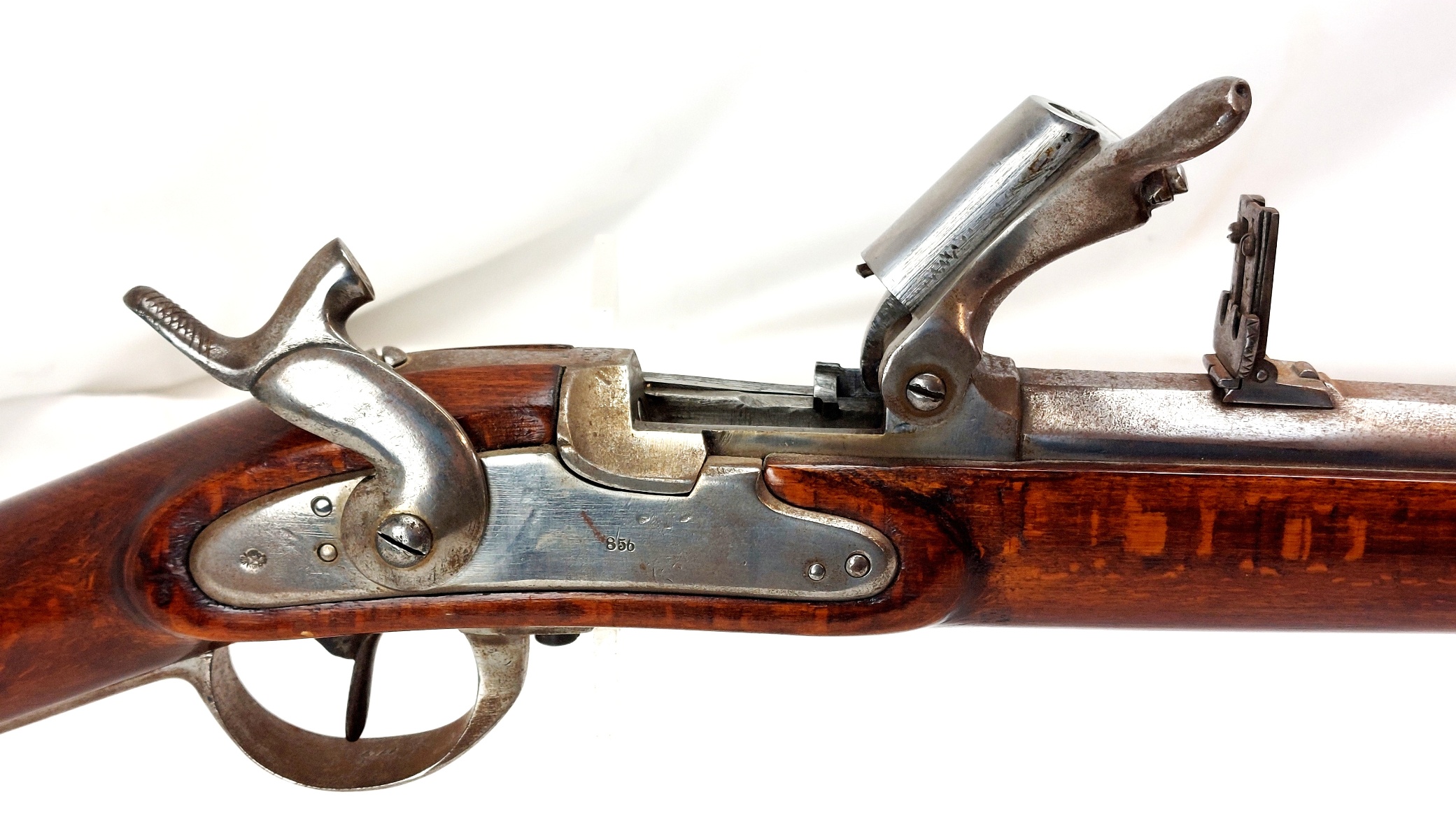 Austrian, 1856 / 1868, Lorenz M1854 Infantry Rifle Converted to Wänzl Breech-Loading System, Tang Marked “POSTHORN / K. ?ELLER / GW”, Superb Condition, Obsolete Calibre - Image 5