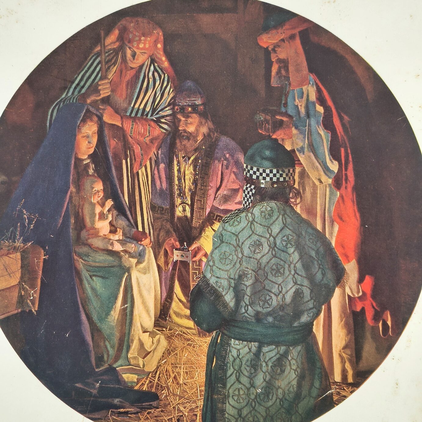Adoration Of The Maji 1946 Signed Print By Robert Oswald Moser - Image 2