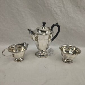 Art Deco Silver Plate 3 Piece Coffee Set