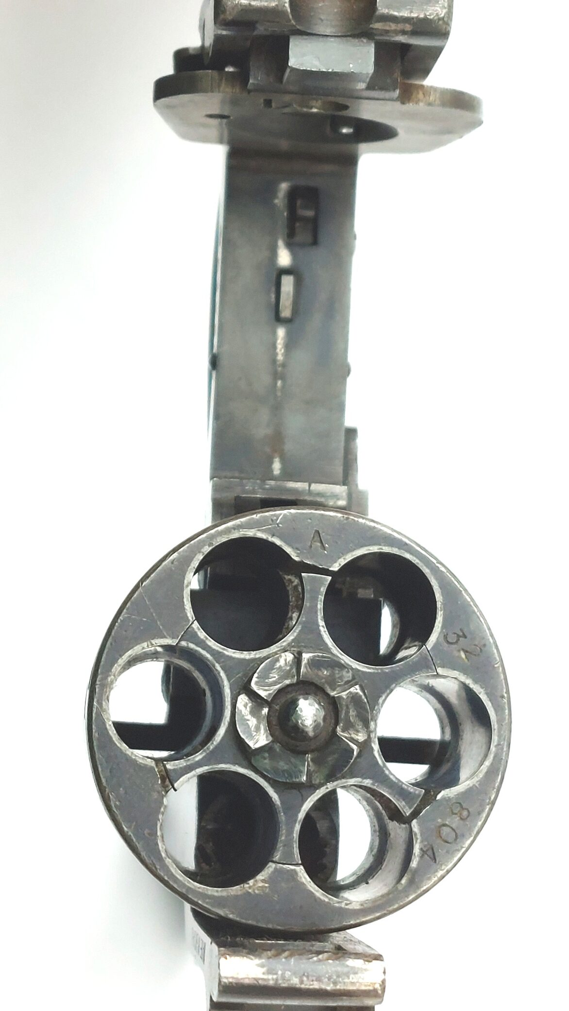 British, c.1949–1951 Webley & Scott Mark IV .38 Revolver, 5" Barrel, Matching Numbers A32804, Old Spec Deactivated with WWII Inert Cartridges - Image 5