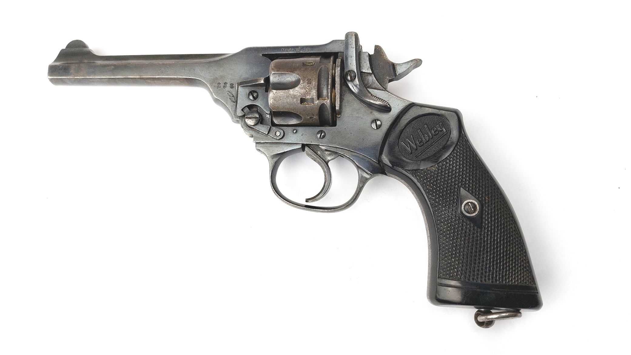 British, c.1949–1951 Webley & Scott Mark IV .38 Revolver, 5" Barrel, Matching Numbers A32804, Old Spec Deactivated with WWII Inert Cartridges - Image 8