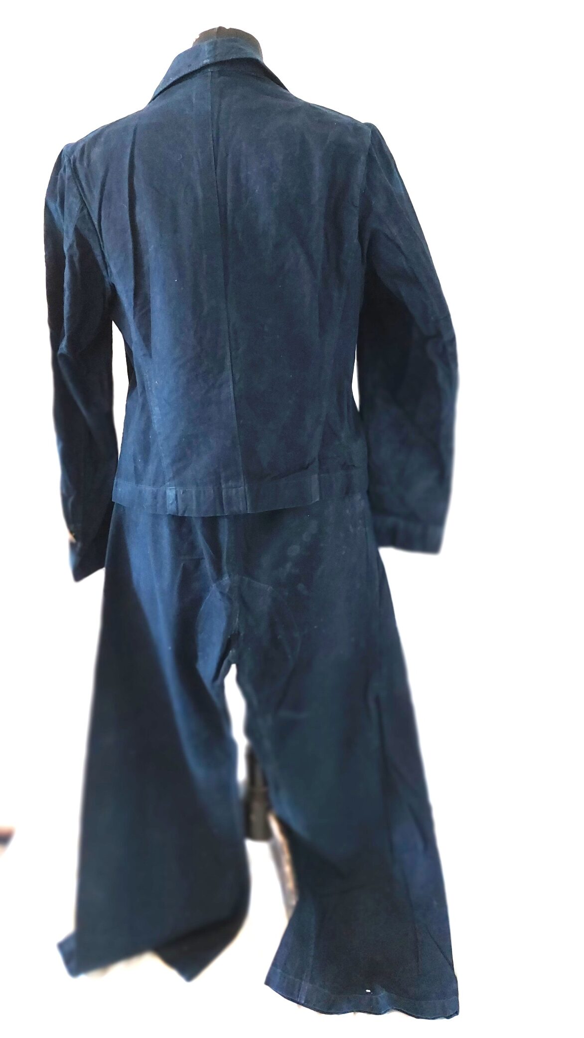 British, mid-20th Century, Royal Navy Rating’s Working / Training Dress Uniform, Queen’s Crown Period, Cotton Drill Jacket with Leading Rate Badge & Broadfall Bell-Bottom Trousers - Image 9