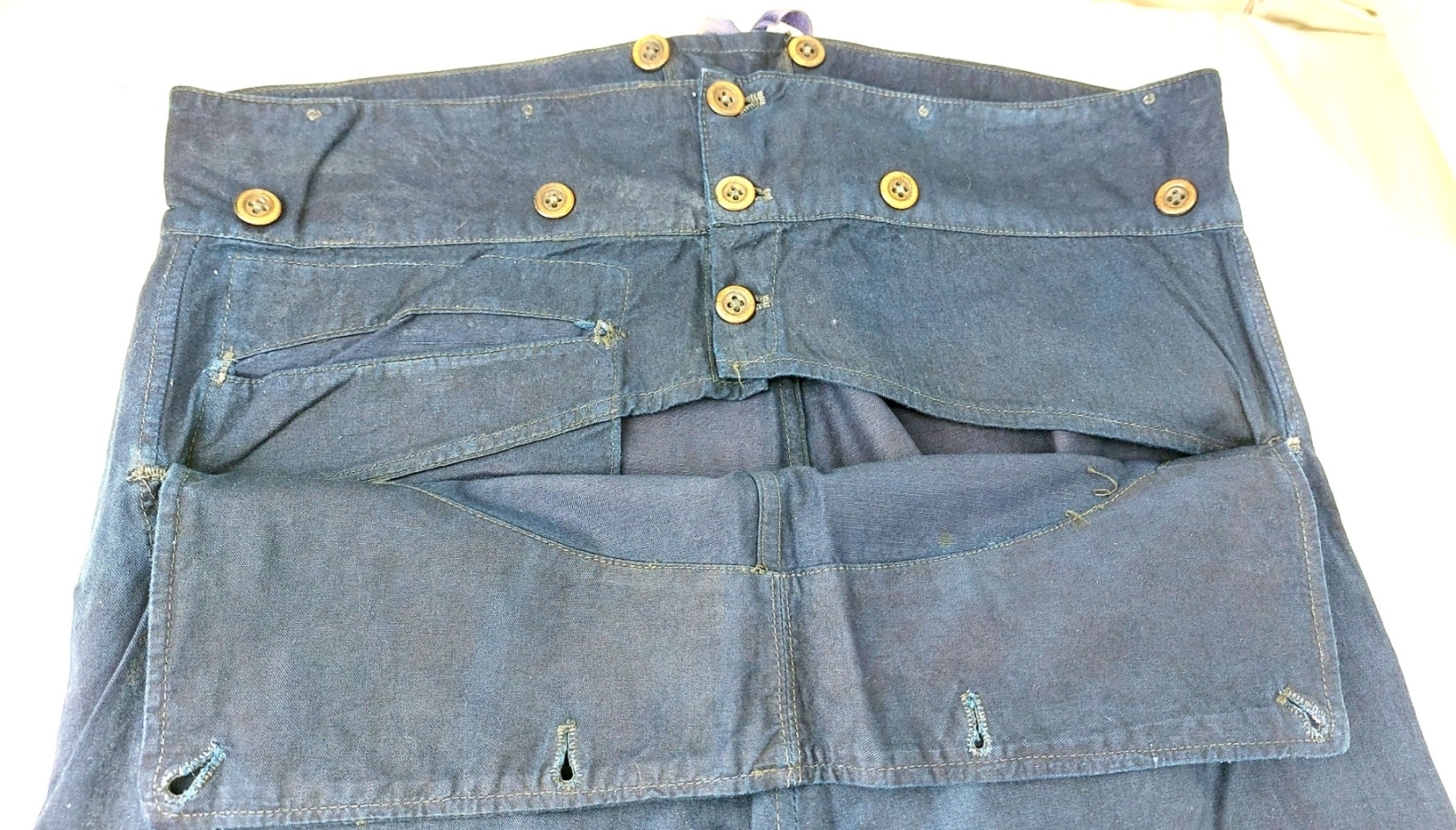 British, mid-20th Century, Royal Navy Rating’s Working / Training Dress Uniform, Queen’s Crown Period, Cotton Drill Jacket with Leading Rate Badge & Broadfall Bell-Bottom Trousers - Image 14